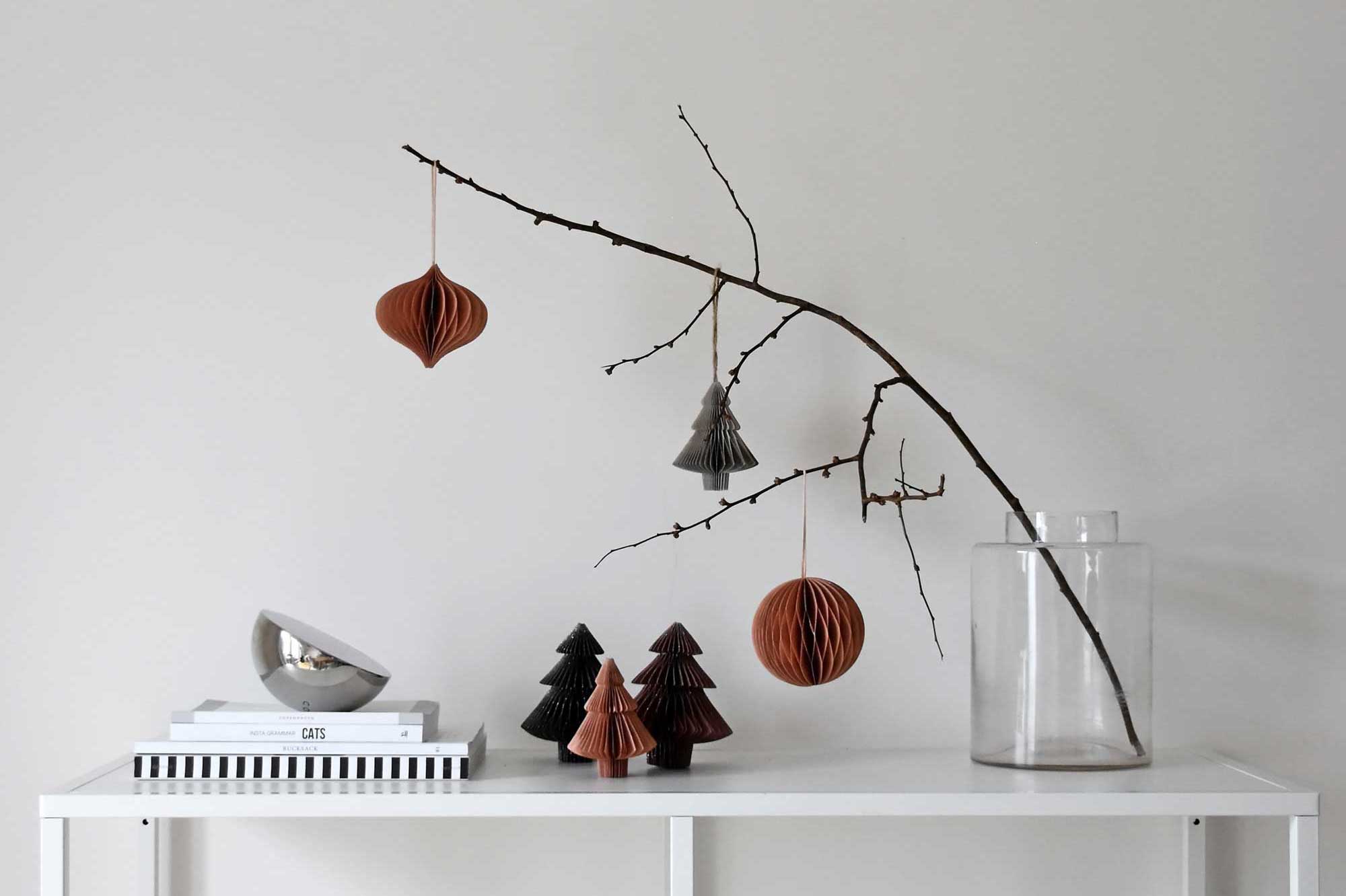 Easy Christmas styling with paper decorations | These Four Walls blog