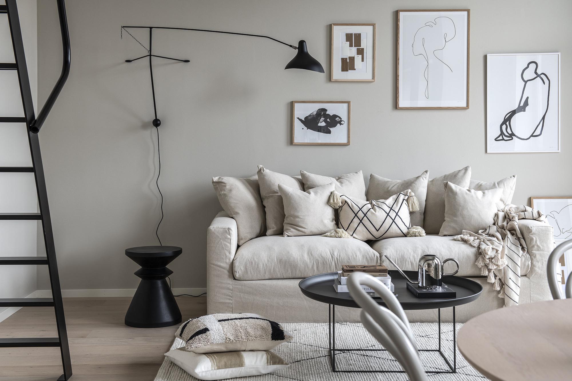 Swedish small-space living in soft tones | These Four Walls blog