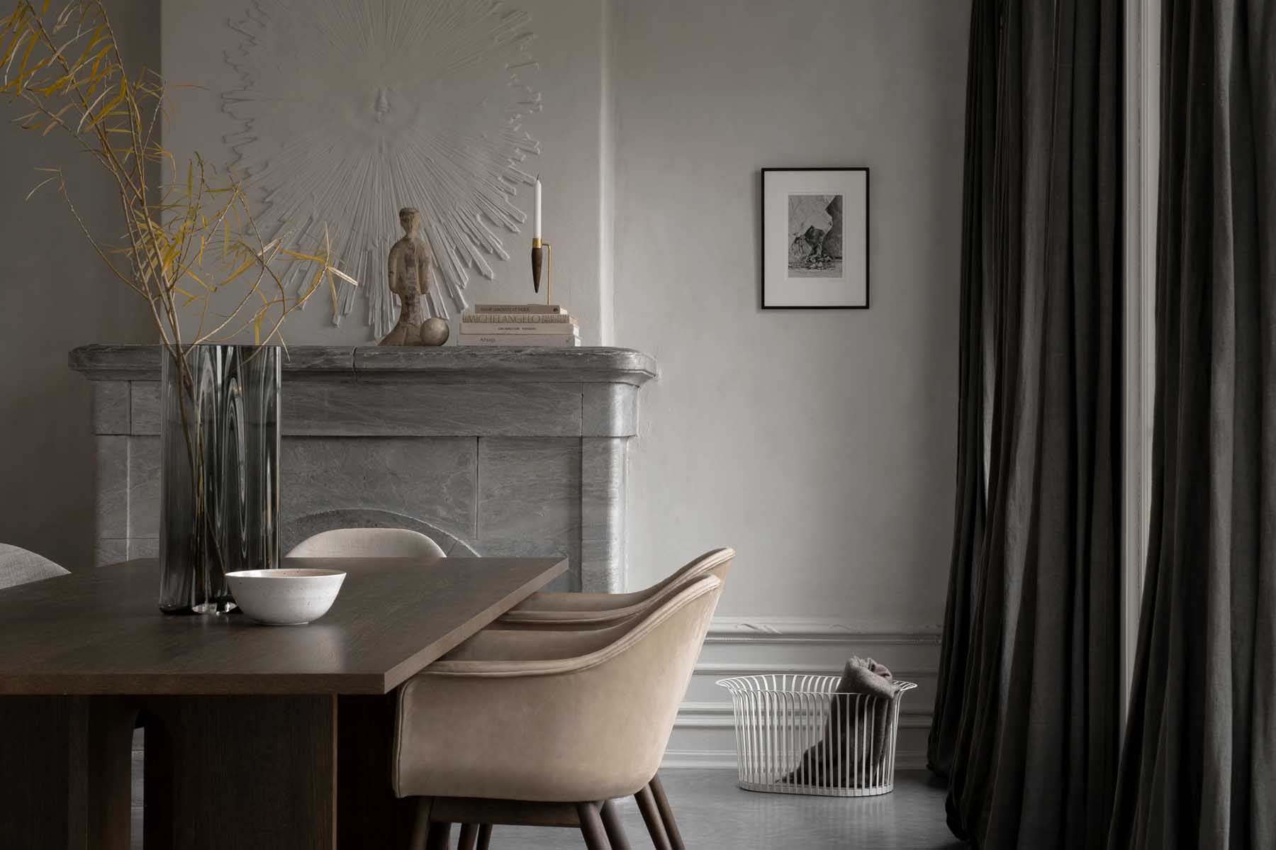 elaxed, elegant dining room in warm neutral tones, with furniture and accessories from Menu's latest collection | These Four Walls blog