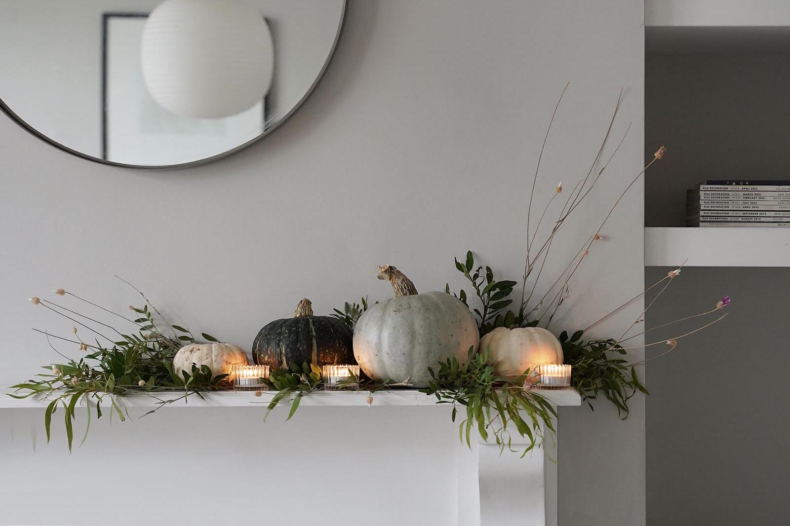 A stylish autumn & Halloween mantlepiece | These Four Walls blog