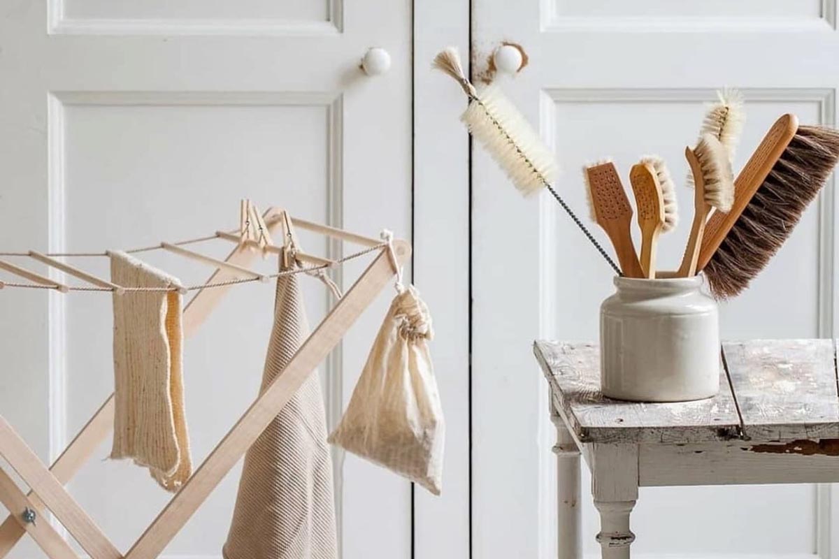 The Edit - everything you need for sustainable spring cleaning, including refillable containers, reusable cloths, eco-friendly detergents and handmade natural brushes | These Four Walls blog