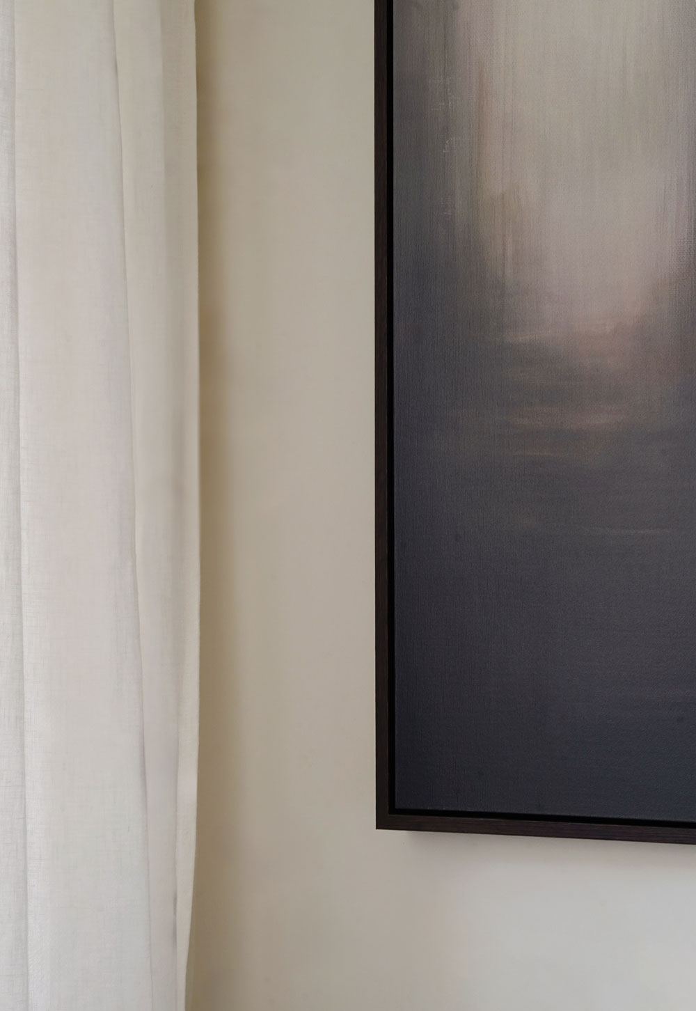 Minimalist abstract painting in neutral browns and beiges | Art for awkward spaces with Atelier Printworks | These Four Walls blog