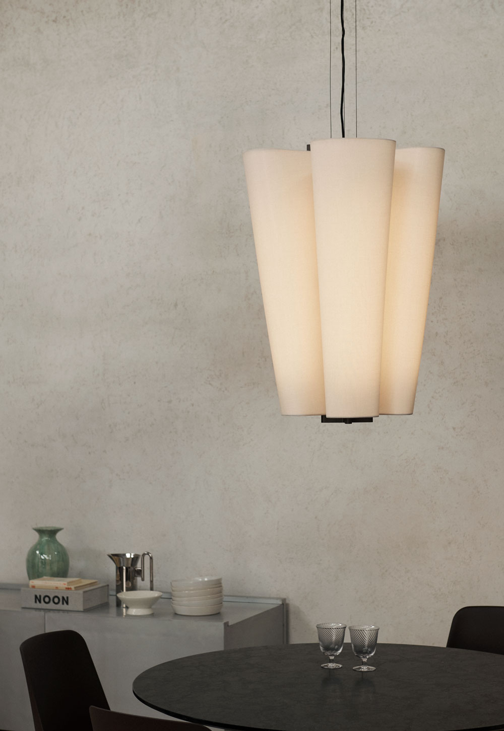 Canvas and bronze chandelier by Space Copenhagen for &Tradition | New design finds - July 2026 | These Four Walls blog