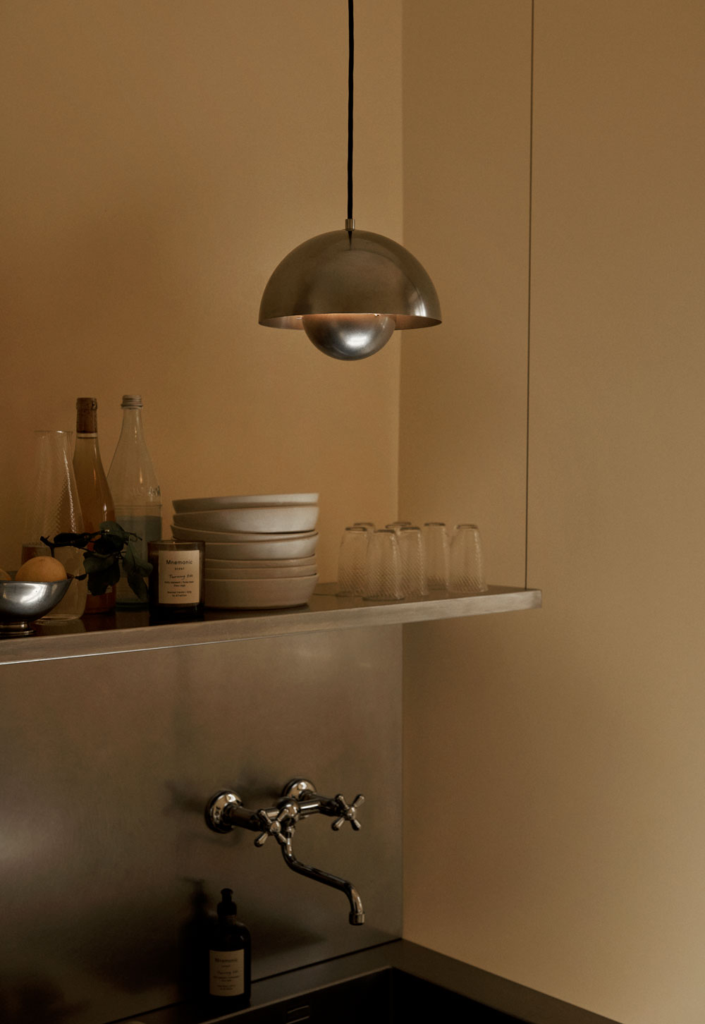 A special pewter anniversary edition of Verner Panton's iconic Flowerpot lamp at &Tradition | New design finds - July 2026 | These Four Walls blog